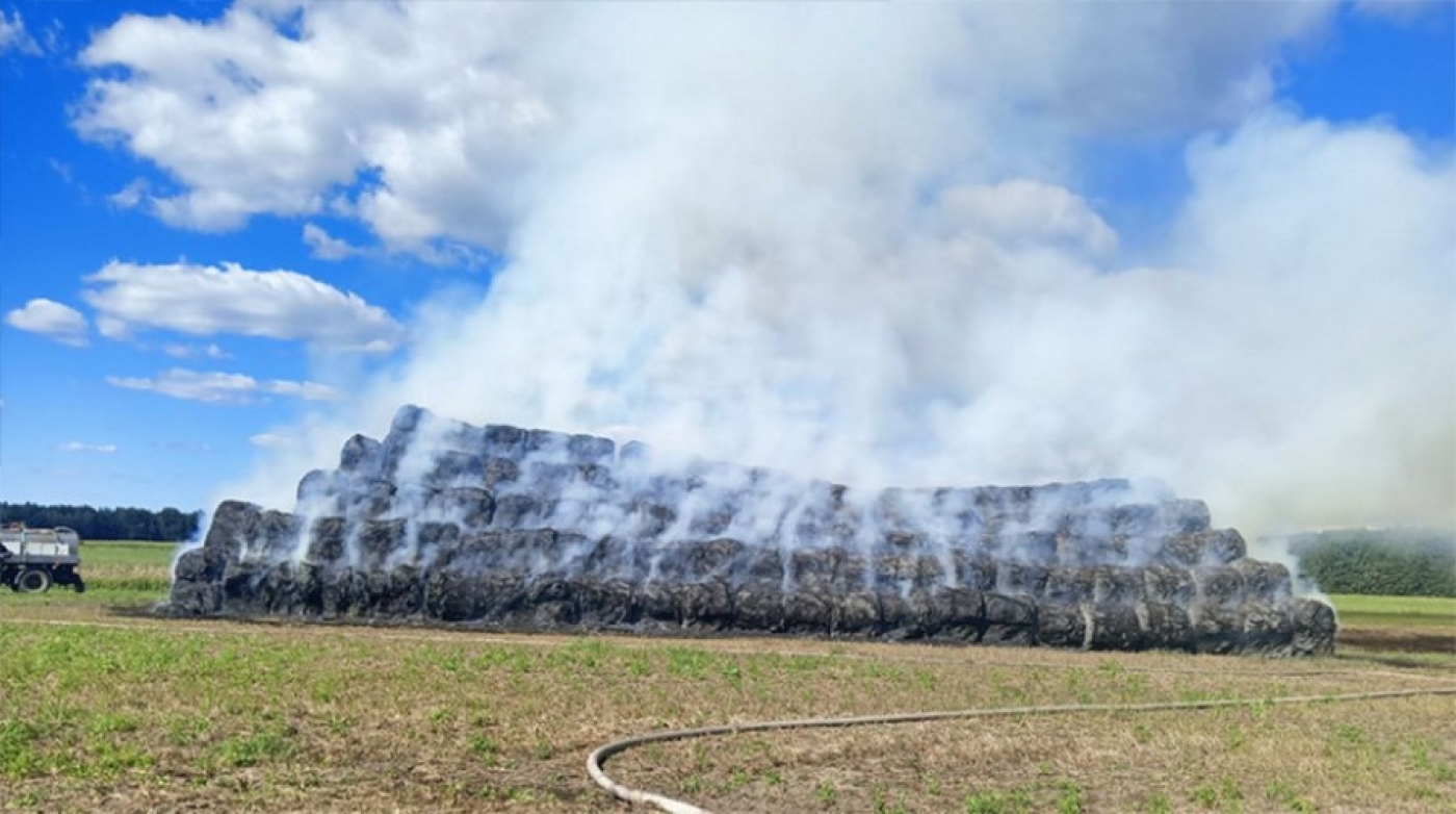Пожар уничтожил 91 тонну соломы в Малоритском районе