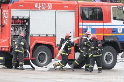 В Мозырском районе сгорел кормоуборочный комбайн