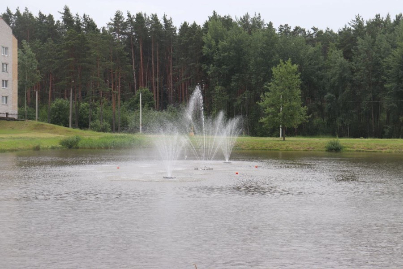 В Березино запустили фонтан