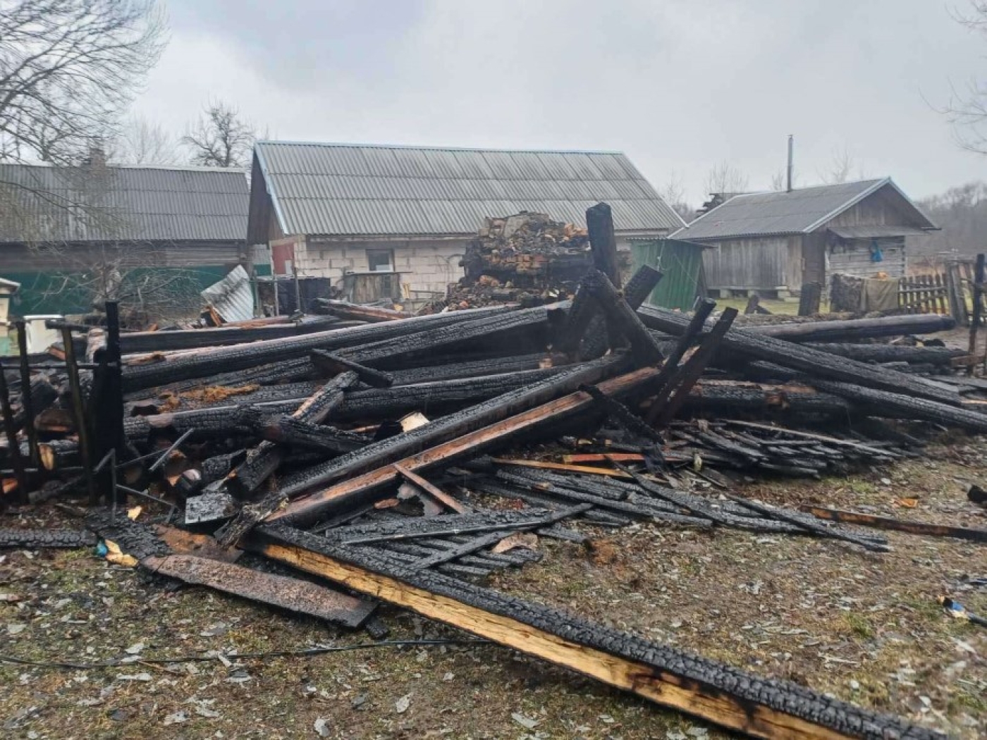 В результате пожара в д. Богушевичи пострадали два человека
