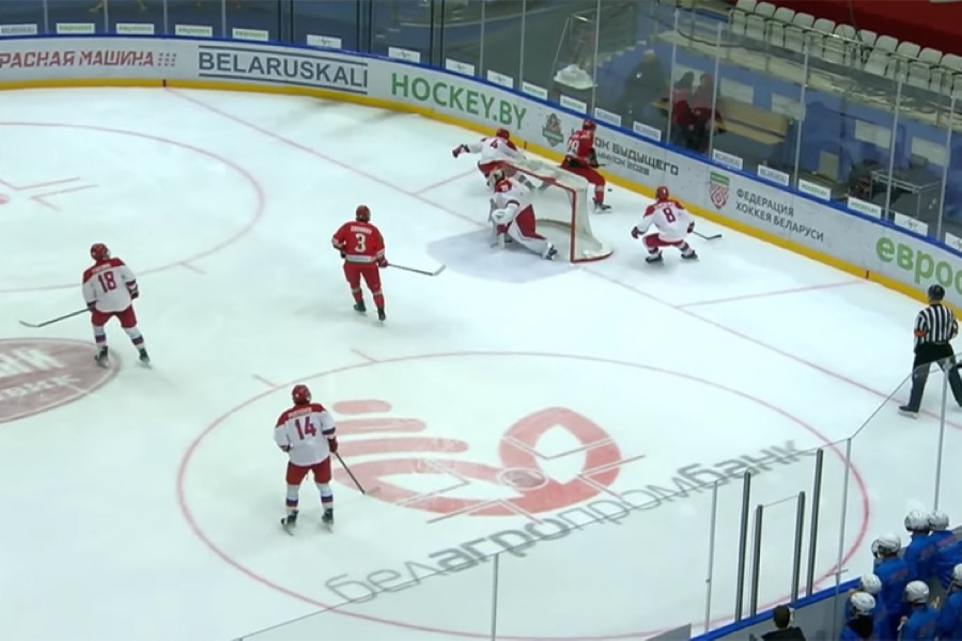 Сборная Беларуси-U18 по хоккею крупно уступила российским сверстникам на Кубке Будущего
