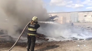 В Борисове ликвидировали загорание на территории частной пилорамы