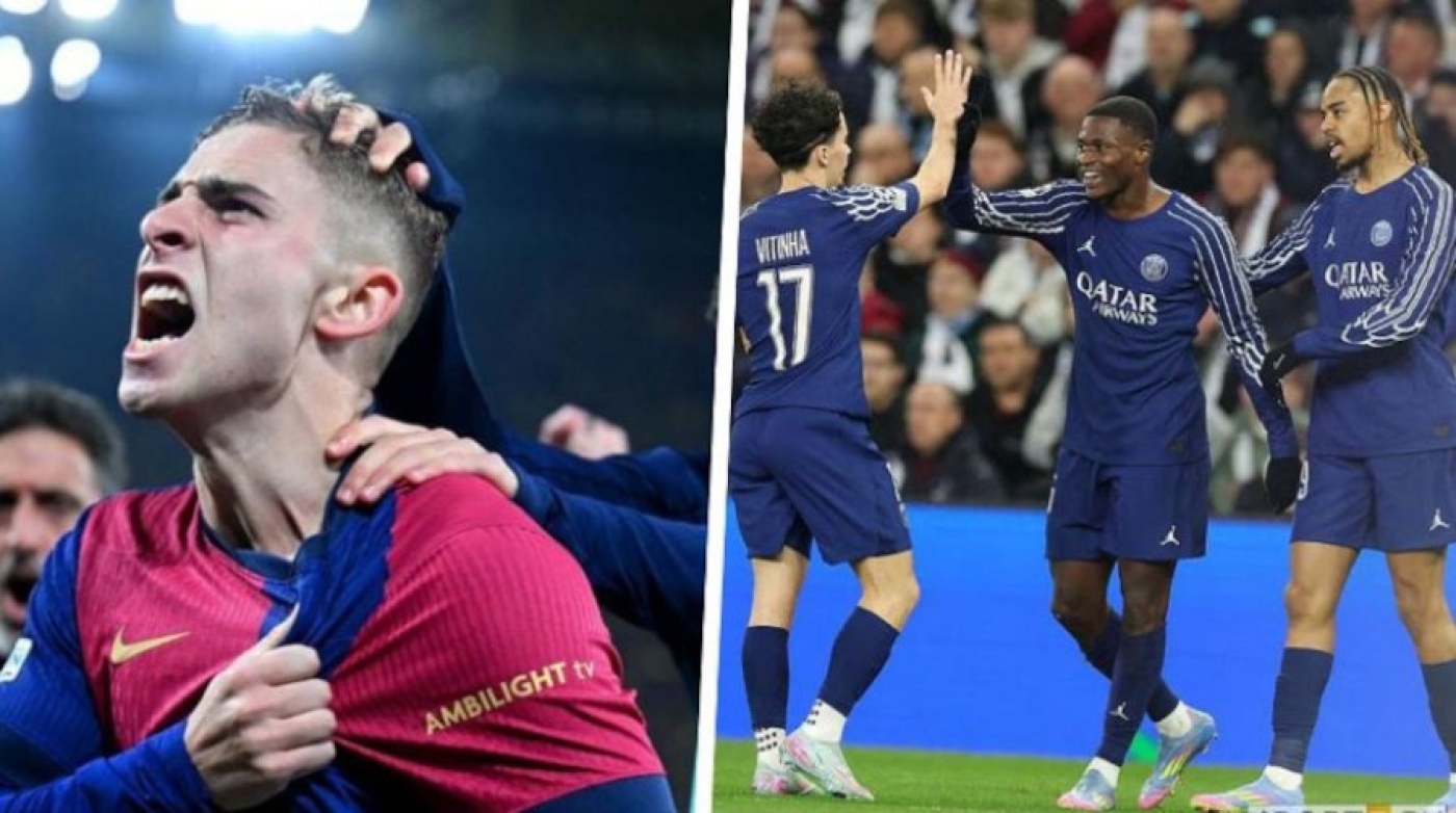 "Барселона" и ПСЖ стали первыми полуфиналистами футбольной Лиги чемпионов