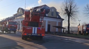 Спасатели потушили пожар на железнодорожной станции Богданов в Минской области