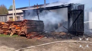 Цех деревообработки горел в Червенском районе