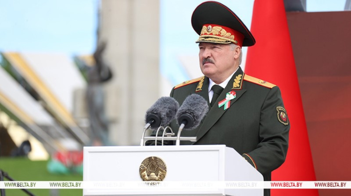 Выступление Александра Лукашенко на военном параде, посвященном 80-й годовщине освобождения Республики Беларусь от немецко-фашистских захватчиков