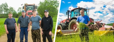 Рэпартаж з палёў ААТ «Брадзец», дзе корм рыхтуюць сямейныя дынастыі