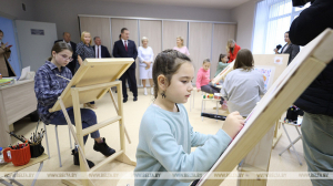 Сегодня в Столбцах состоялось и ещё одно радостное событие — открылось новое здание детской школы искусств.
