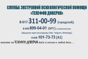 Служба экстренной психологической помощи «Телефон доверия»
