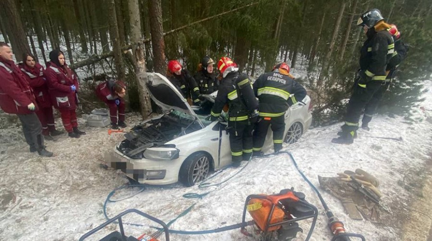 Легковушка врезалась в дерево в Логойском районе, водитель погиб