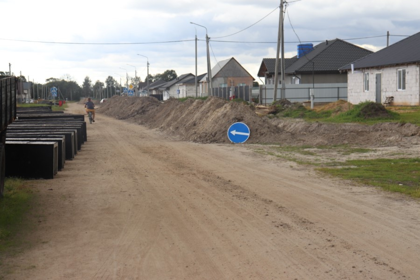В городе строятся сети водоотвода
