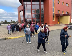 Березинцы приняли участие в республиканском марафоне людей старшего поколения по скандинавской ходьбе