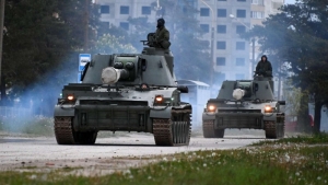 Военный парад в ознаменование Дня Независимости Беларуси и 80-й годовщины освобождения от немецко-фашистских захватчиков