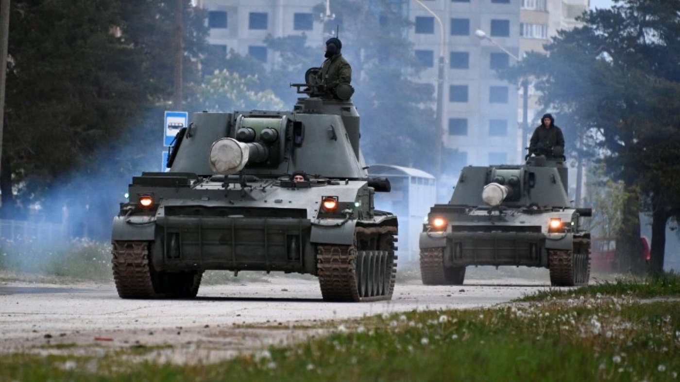 Военный парад в ознаменование Дня Независимости Беларуси и 80-й годовщины освобождения от немецко-фашистских захватчиков