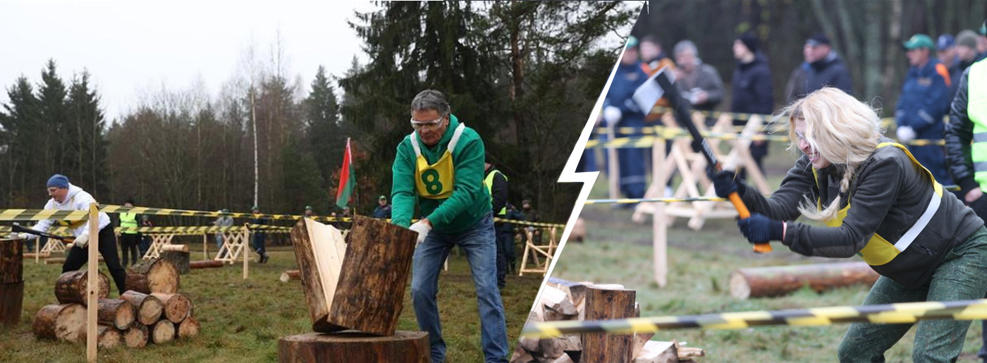 Уникальное событие. Первый в мире чемпионат по рубке дров среди журналистов