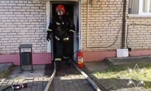 В Слониме горела поликлиника