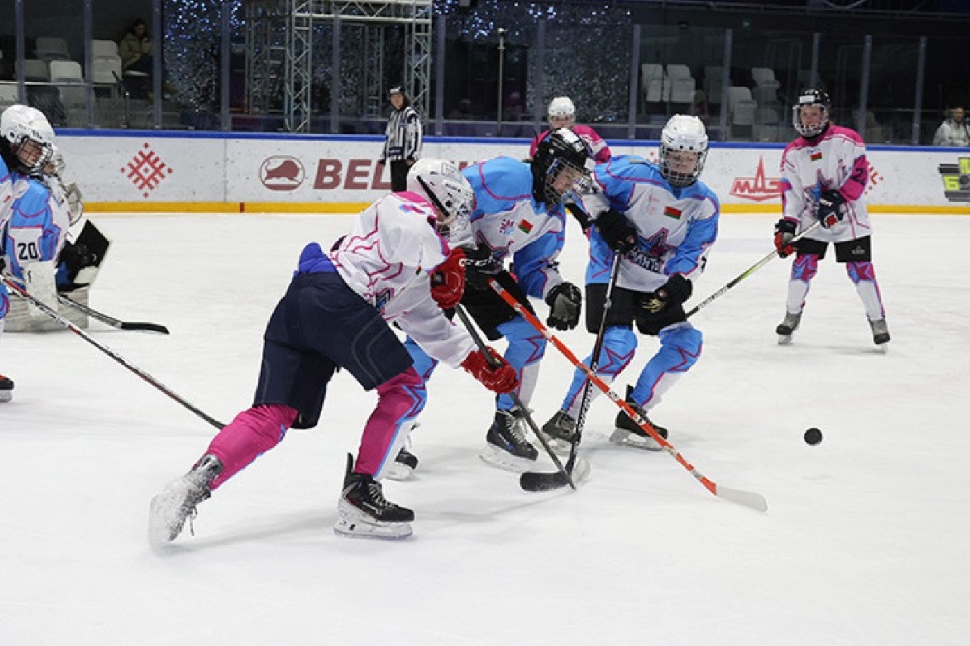 В хоккей играют не только мужчины. Всемирный женский хоккейный матч прошел в Минске