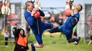 В "Силичах" прошли соревнования по бегу с препятствиями Bison Race