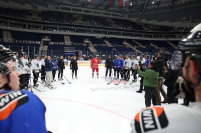 Народная команда, лучший "наркотик" и советы по игре. Лукашенко побывал на тренировке у "Динамо-Минск"