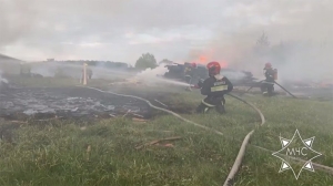 В Червенском районе ликвидирован пожар на пилораме
