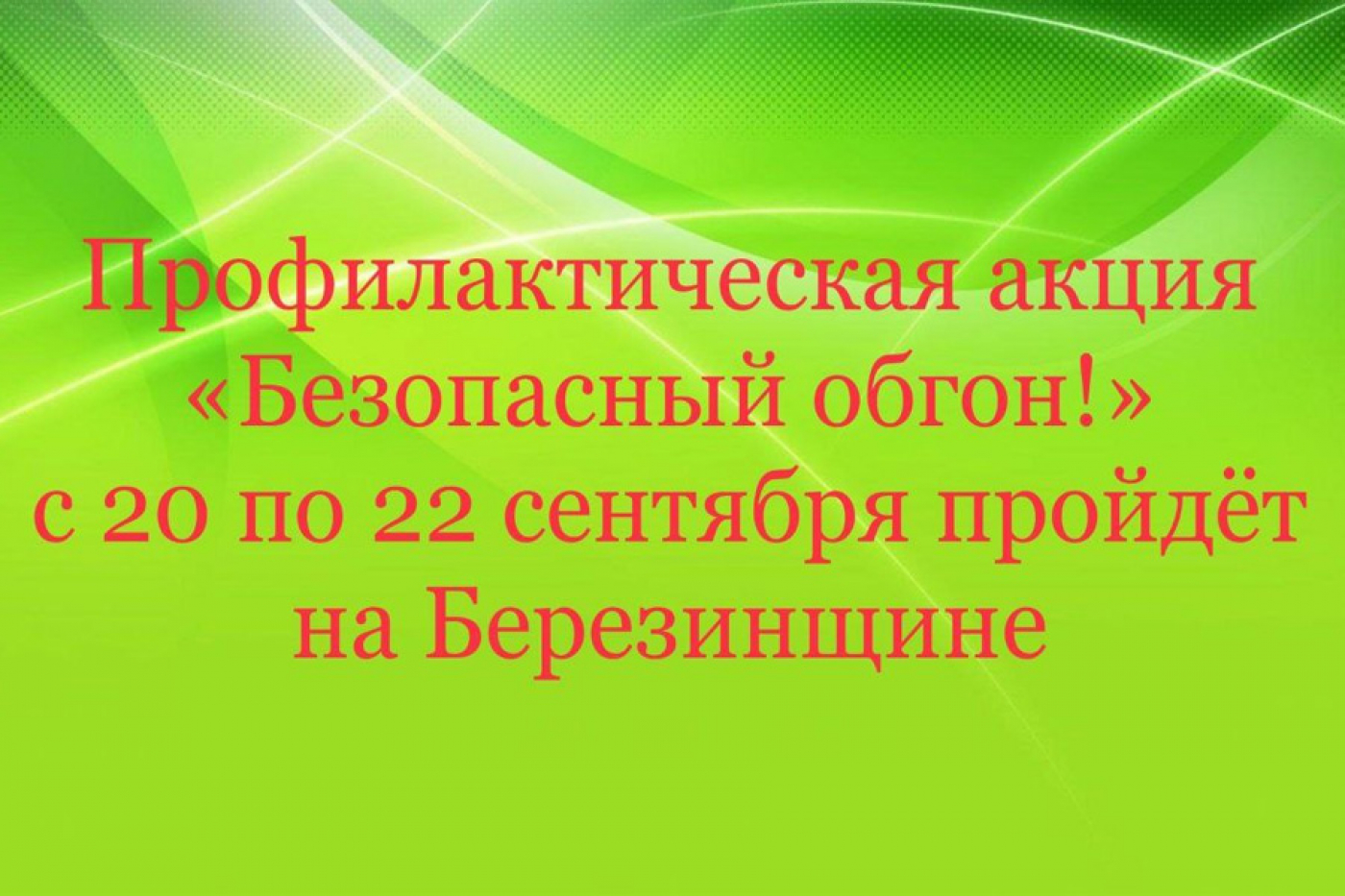 Профилактическая акция "Безопасный обгон"