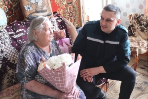 Мать героя-ликвидатора Василия Игнатенко отметила свой день рождения