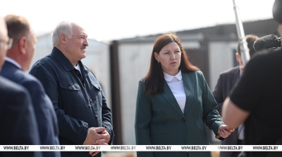 Третья точка на маршруте Лукашенко в Шклове - будущий молокозавод
