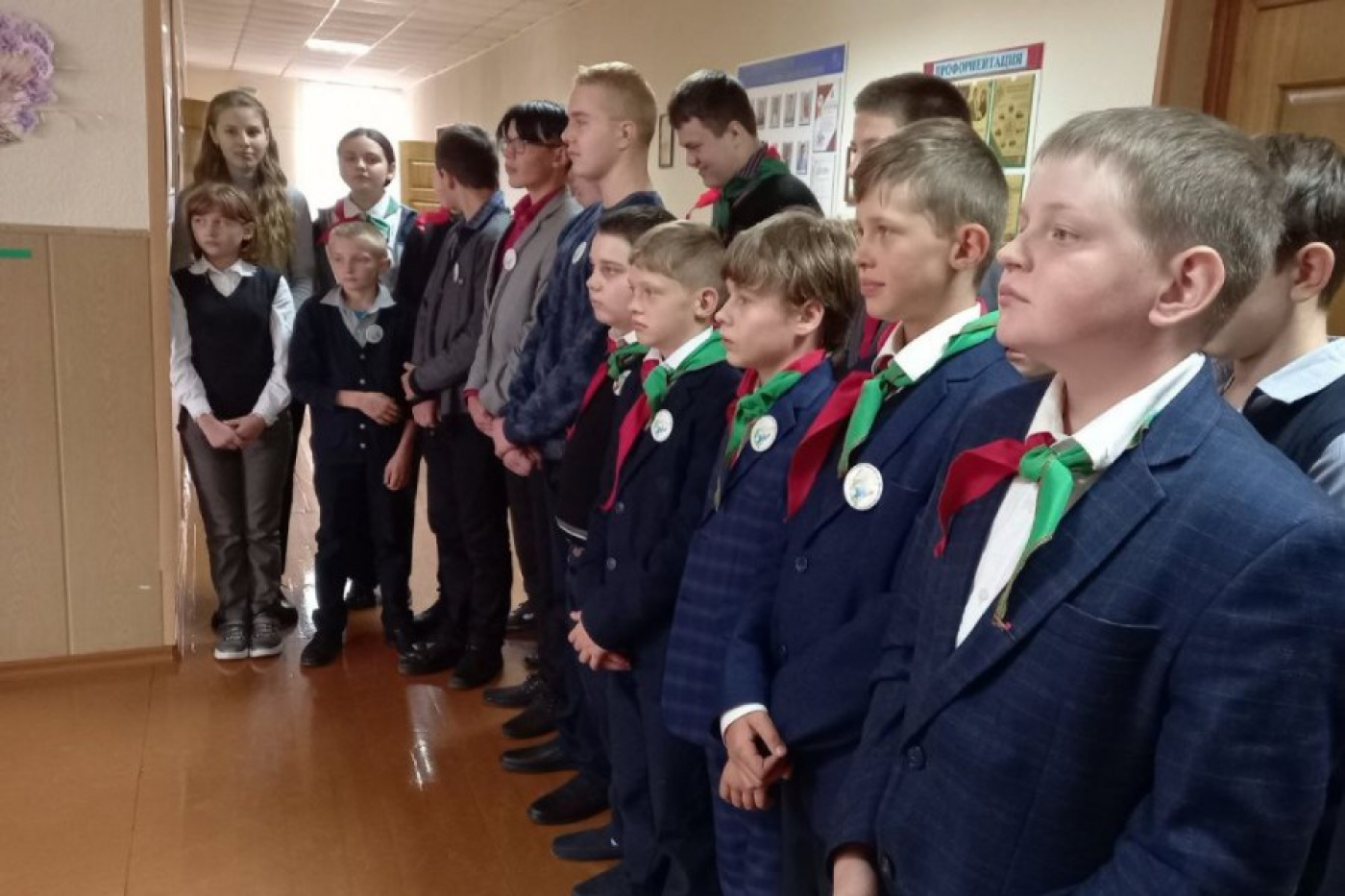 Пионерский сбор в лешницкой школе