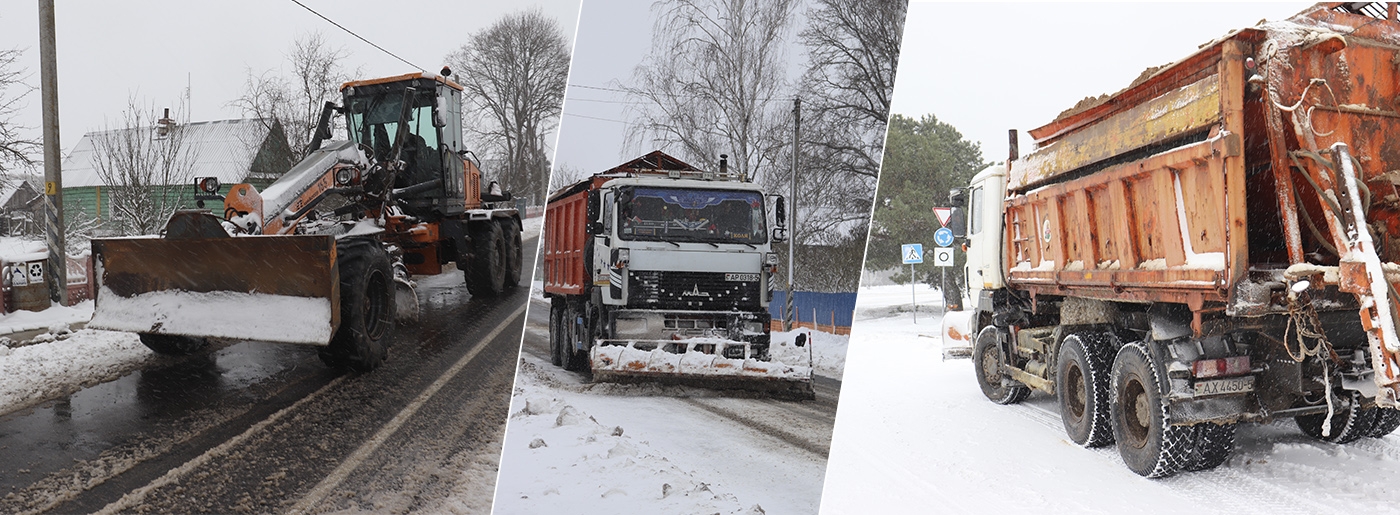 Апрельский снегопад: как службы Березинского района справляются с капризами природы