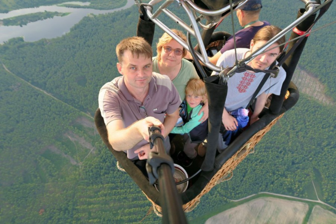 Над Березино на воздушном шаре