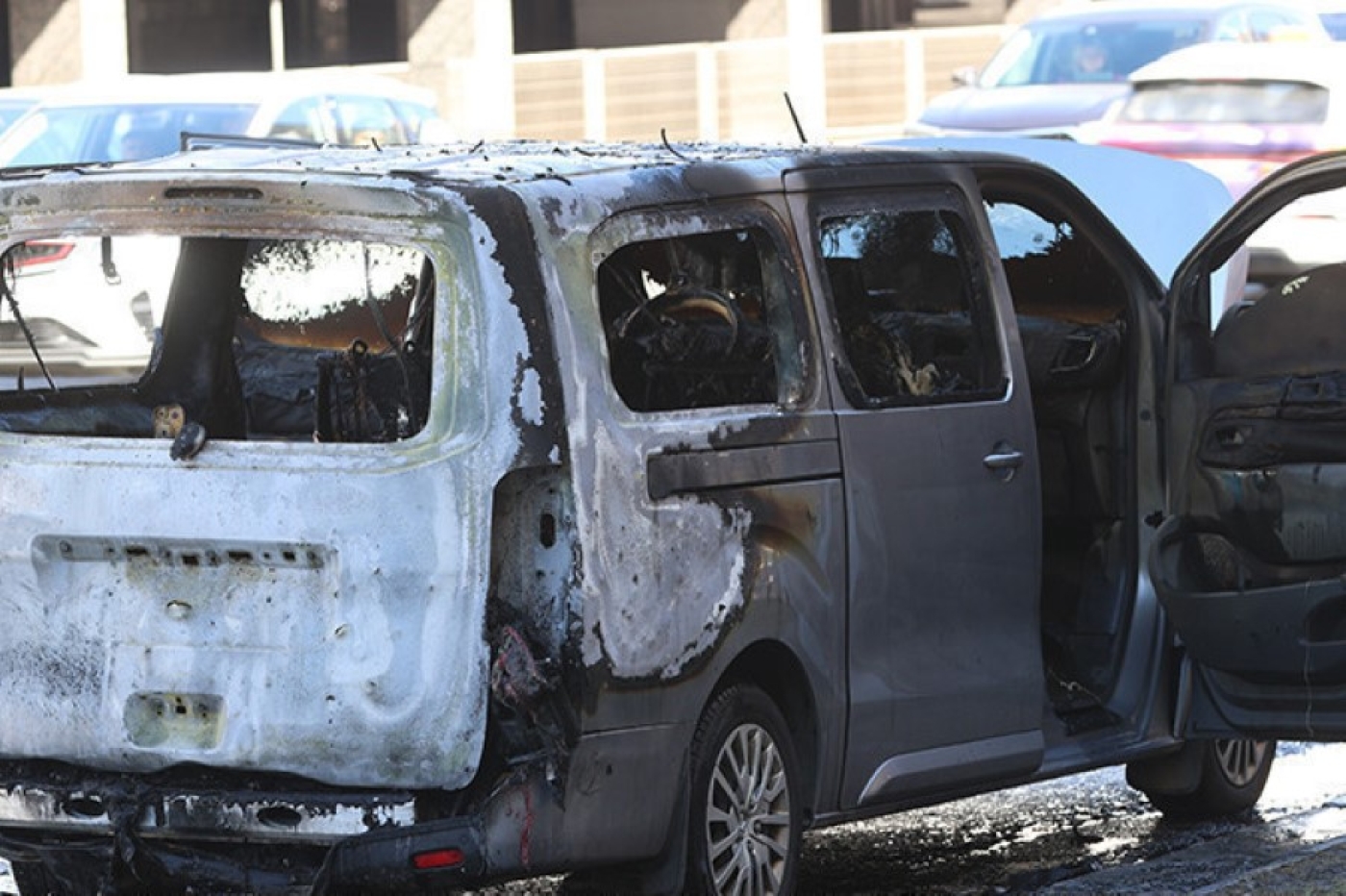 В Минске на Немиге горел автомобиль