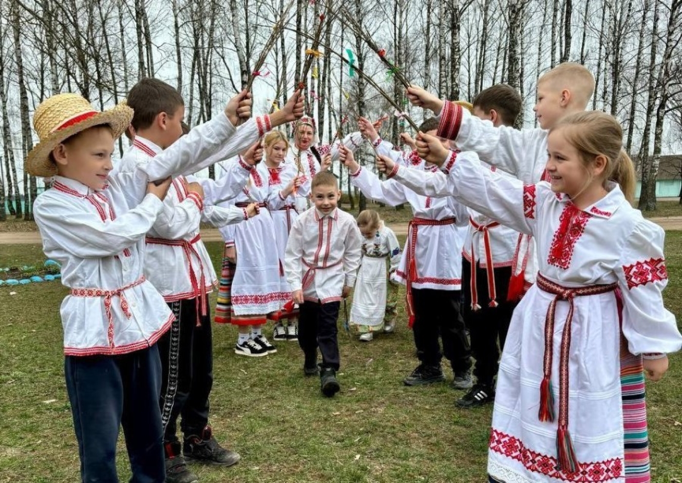 У Новiнскiм СДК праходзiў народны абрад "Вербнiца"