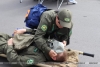 Противогазы, носилки и «раненые». В Березино выбрали лучшую сандружину
