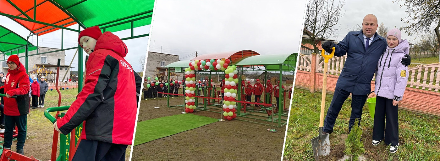 В агрогородке Лешница открыли спортивную площадку