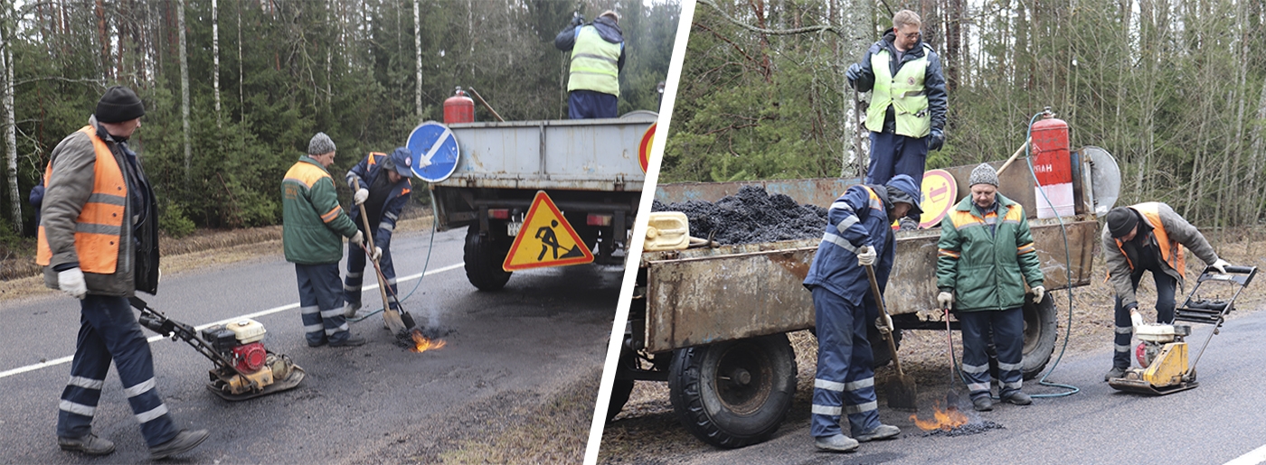 Ведется ремонт дороги Бродец-Селиба-Местино