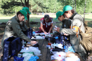 Областные соревнования санитарных дружин